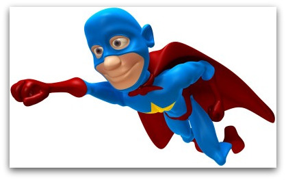 Superman flying to Super Sunday Open Houses in greater Cincinnati