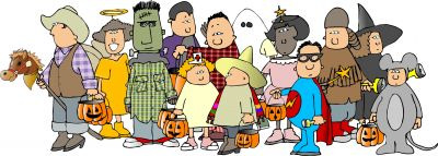 Halloween trick or treaters